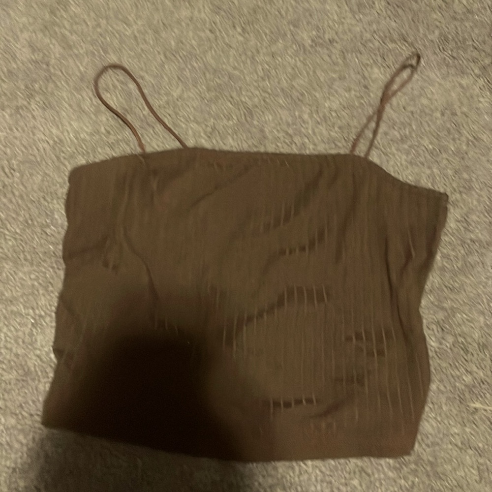Cropped brown tank